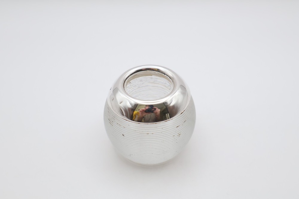 Antique Silver Mounted Glass Match Striker Hallmarked