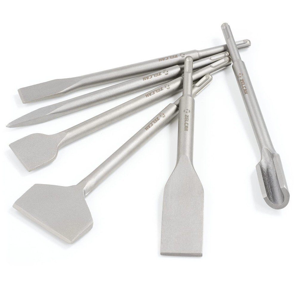 ZELCAN Chisel Set with 3 inches blade width, 10 overall length, Sliver
