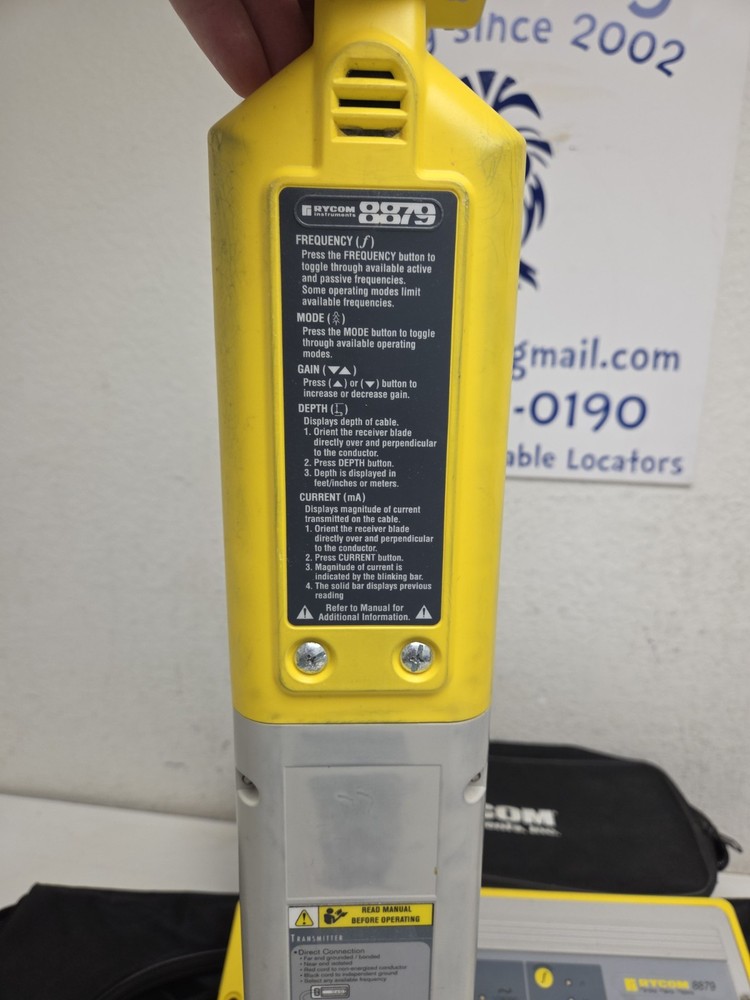 RYCOM 8879 D Cell Cable Pipe Wire Utility Underground Locator Dynatel Metrotech