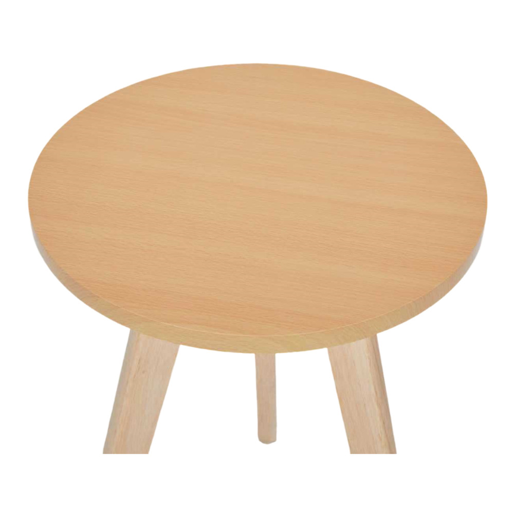 Modern Accent Table Solid Wood Frame MDF Top Natural Wood Compact Side End Table