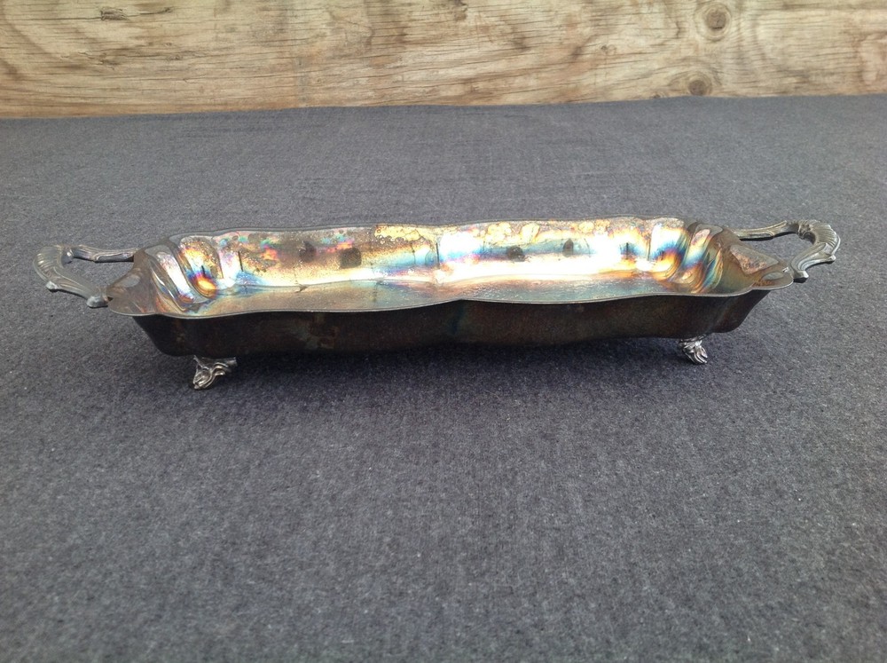 Eales 1779 Silverplate Footed Bread Serving Tray