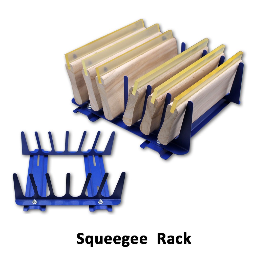 6Layer Desktop Screen Printing Squeegee Rack Scraper Spatula Steel Holder