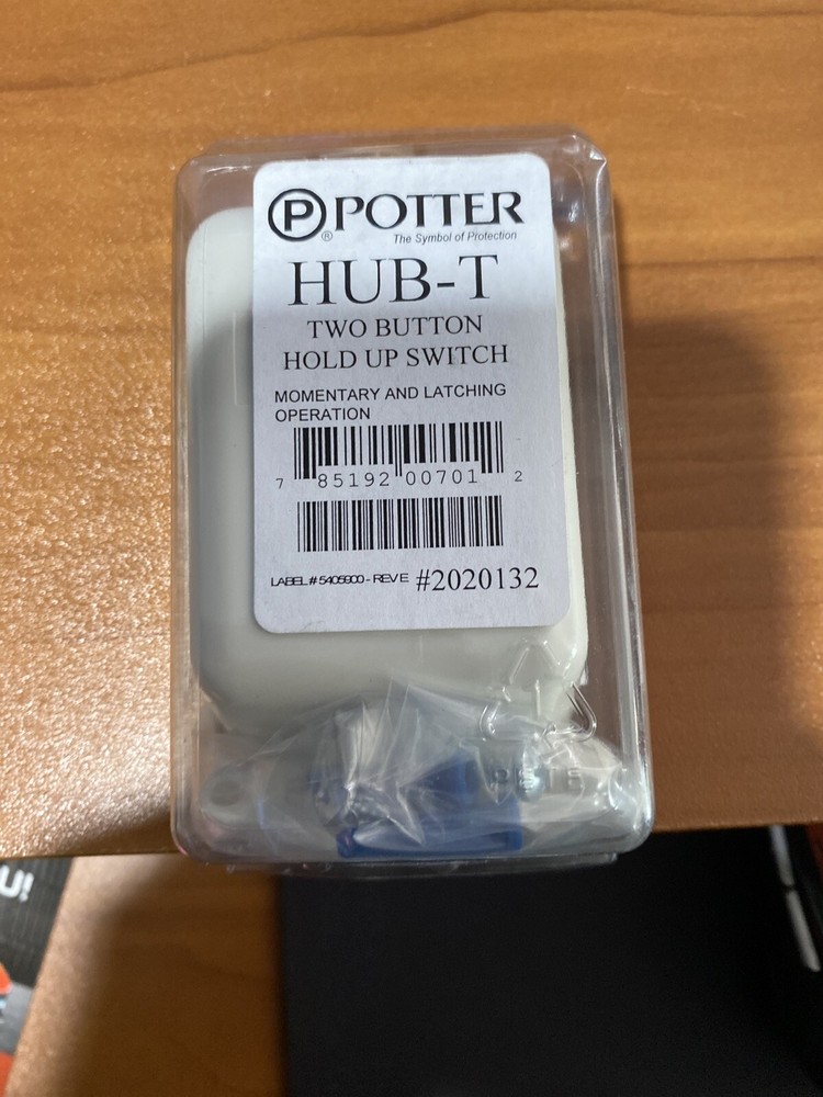 HUB-T Two Button Hold Up Switch Momentary Latching Operation Potter Electric