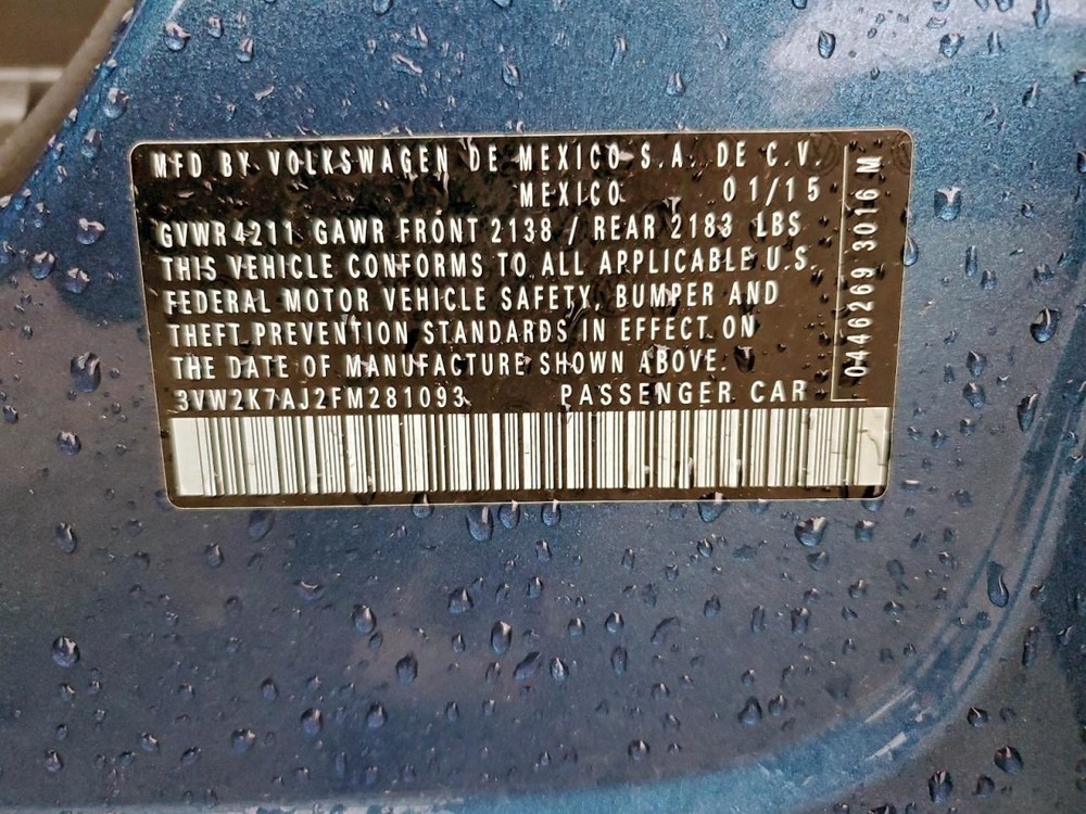 JETTA 2015 Glove Box 4943318