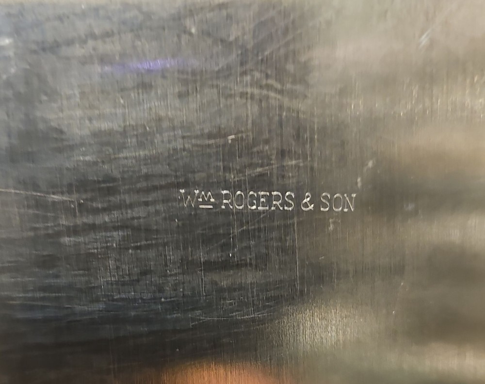 Wm Rogers & Son Silverplate Coffee Tea Service Set 5pc Ornate Floral Scroll Tray