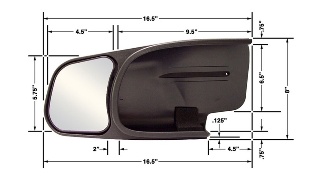 CIPA Mirrors 10800 Custom Towing Mirror Set