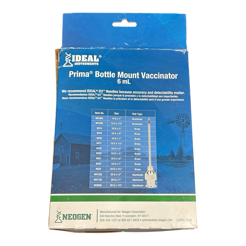 Prima-Tech 206657 Bottle Mount Vaccinator 6ML