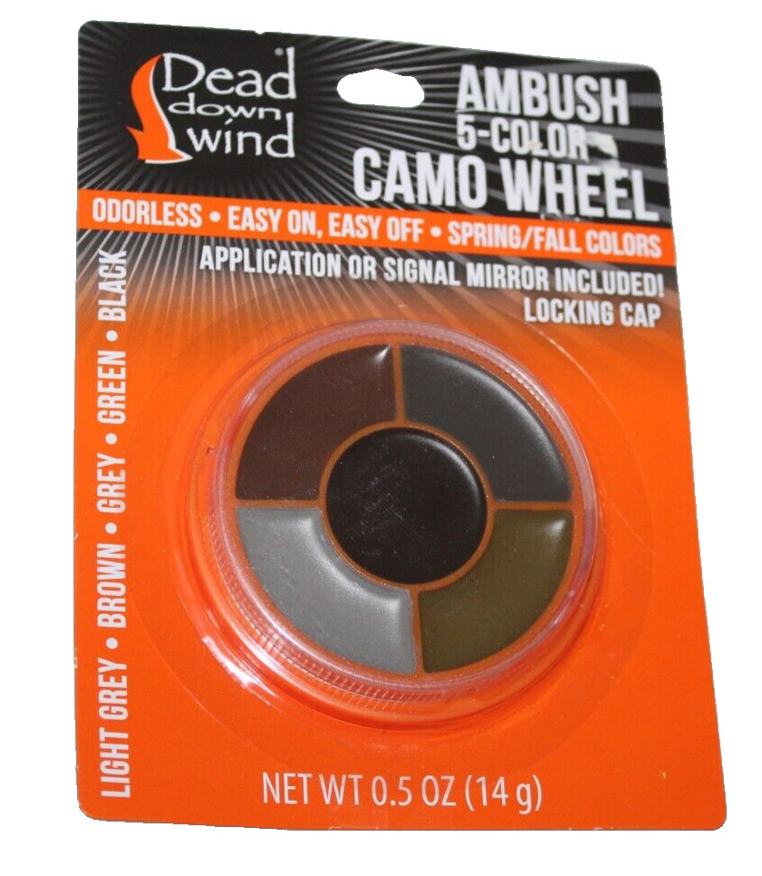 Dead Down Wind Camo Wheel Ambush 5 Color Face Paint Spring Fall Color Oderless