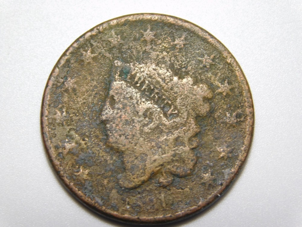 OLD US COINS 1831 CORONET HEAD LARGE CENT