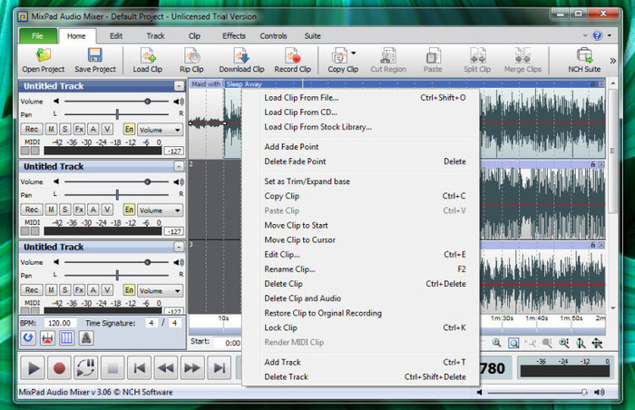 MixPad Multitrack Sound Recording / Mixing Software