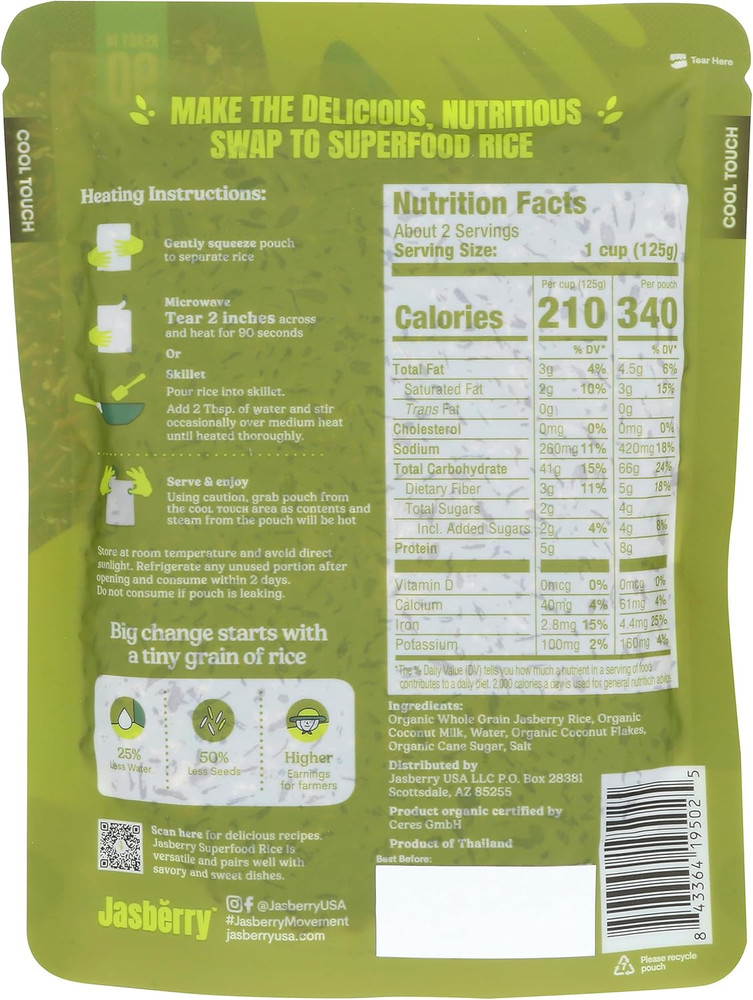 Rice Org W/Cocnut Rte 7.05 OZ