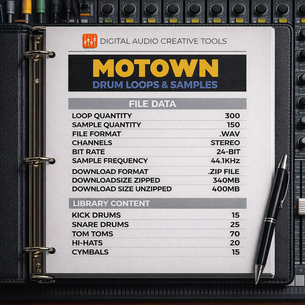 Motown Drum Loops & Samples Library