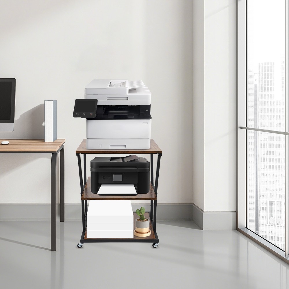 Printer Stand with Adjustable Design 3-Tier Printer Stand for Home/Office