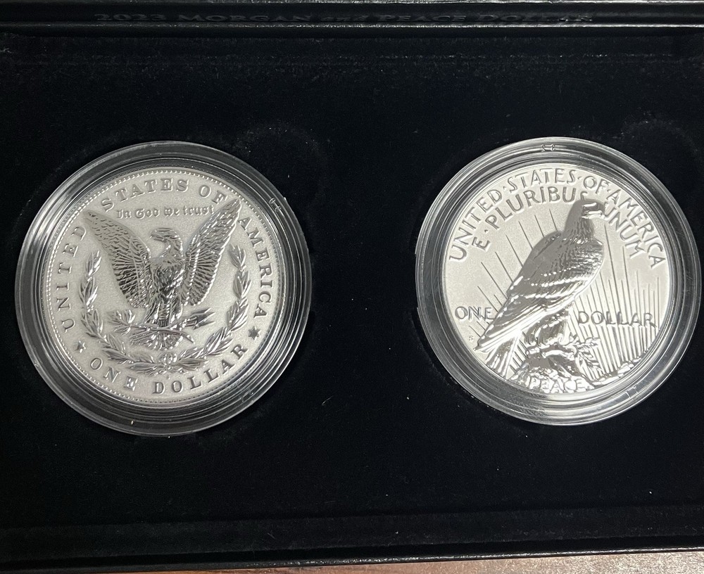 2023 $1 Reverse Proof American Silver Eagle Designer Edition 2pc Set, OGP 092505