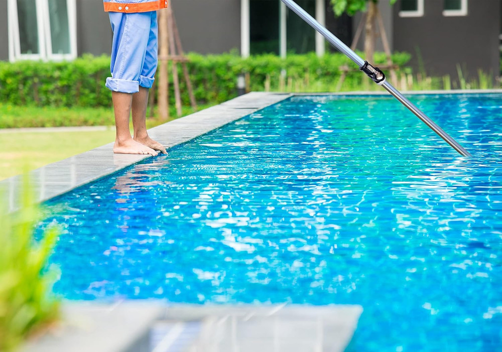 Snaplite Telescopic Pool Pole 16 Ft Adjustable Cleaning Poles Push Button Lock L