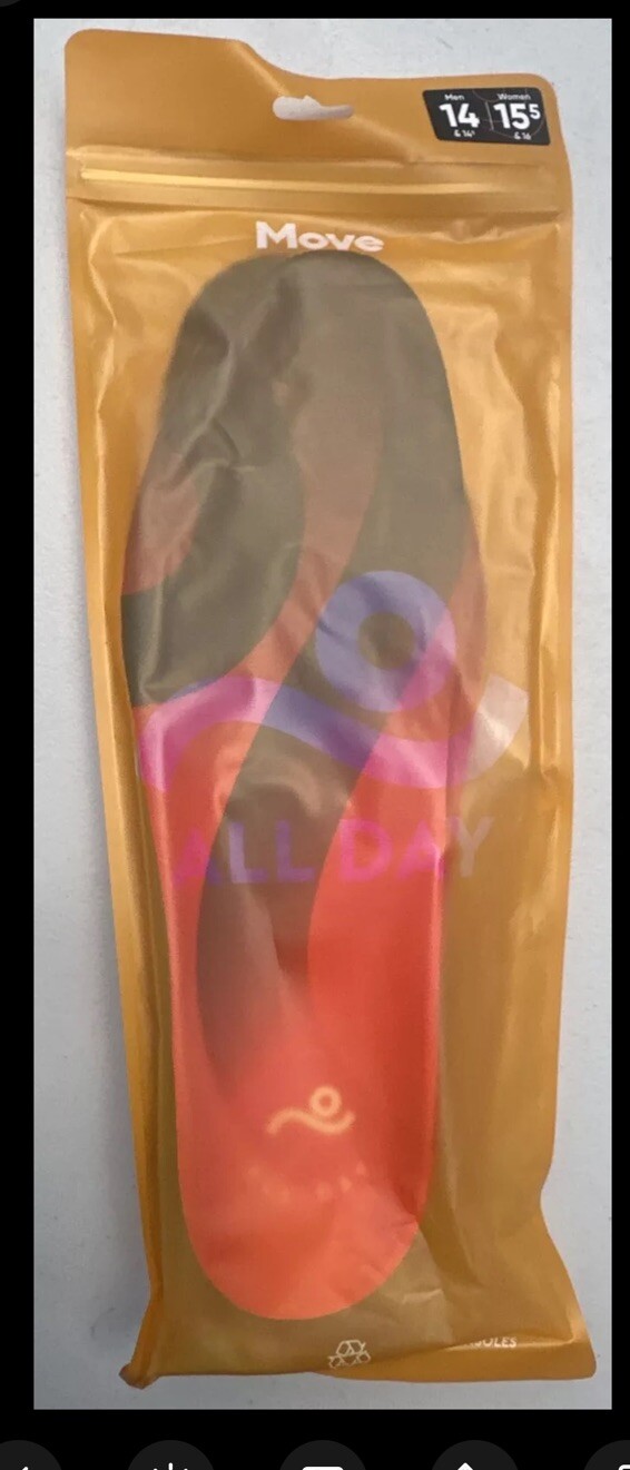 Move All Day Insoles Superior Comfort, Energy Recharge,Move Recharge Foam 14 Men