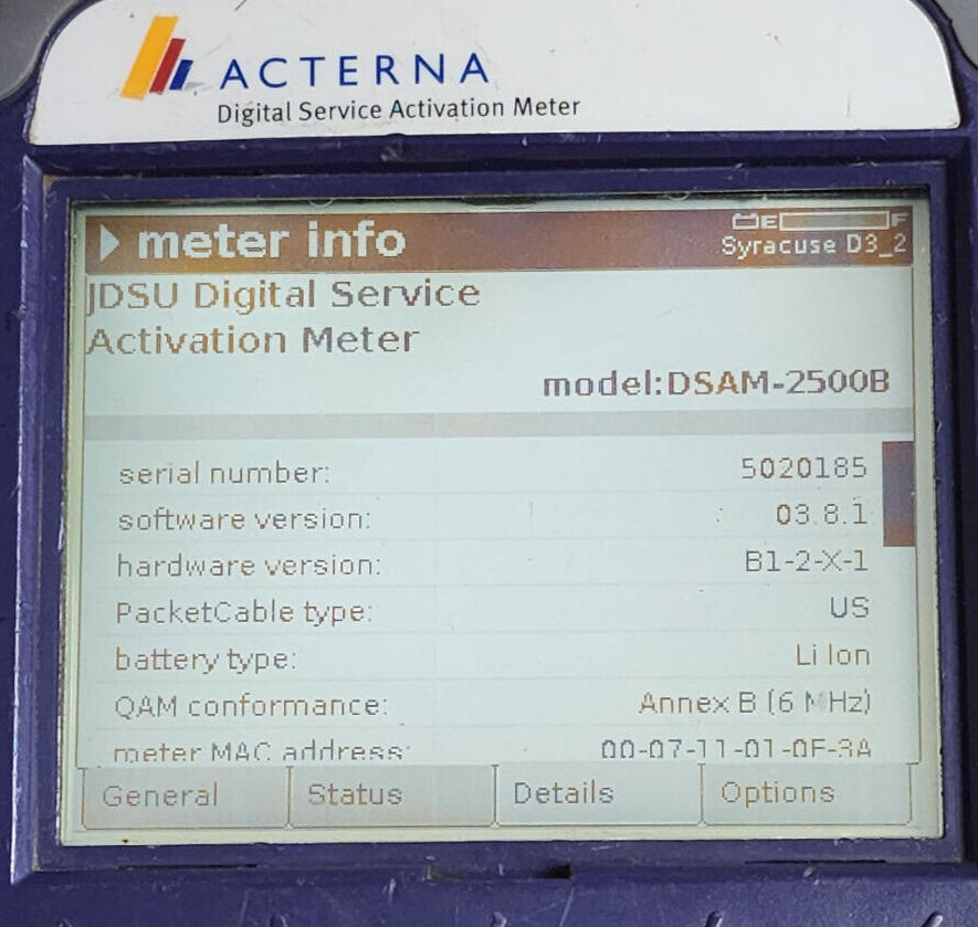 Acterna DSAM-2500B, Home Certification, Secure Sync, BPI+ Cert 3