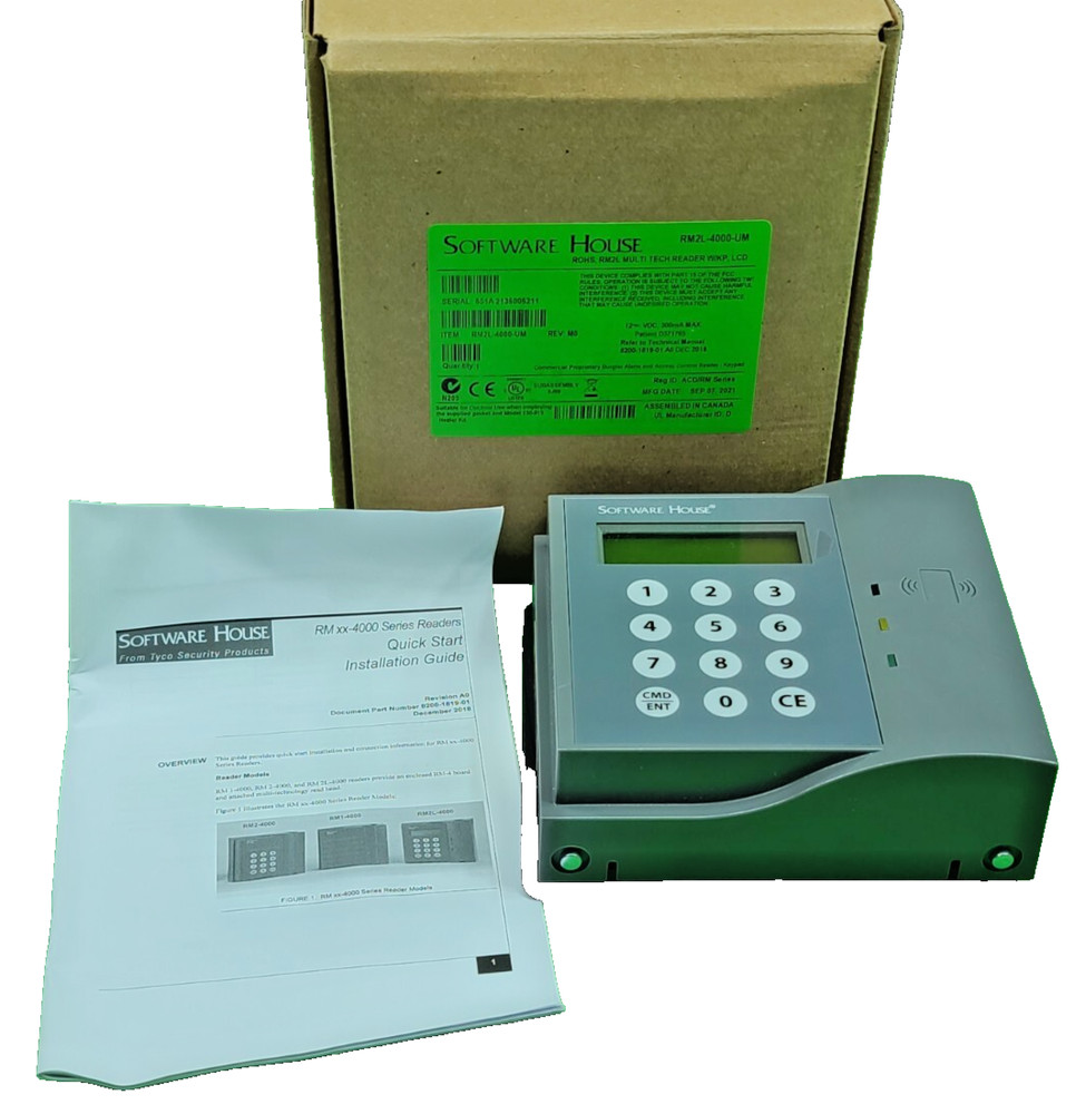 SOFTWARE HOUSE RM2L-4000 MULTI READER W/KEYPAD,LCD