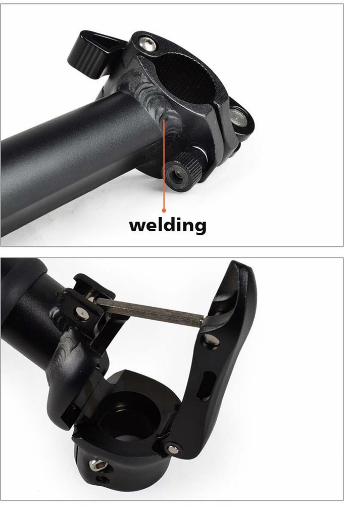 Folding Bike Adjustable Stem Quick-Release Fit 25.4mm Handlebar Without thread