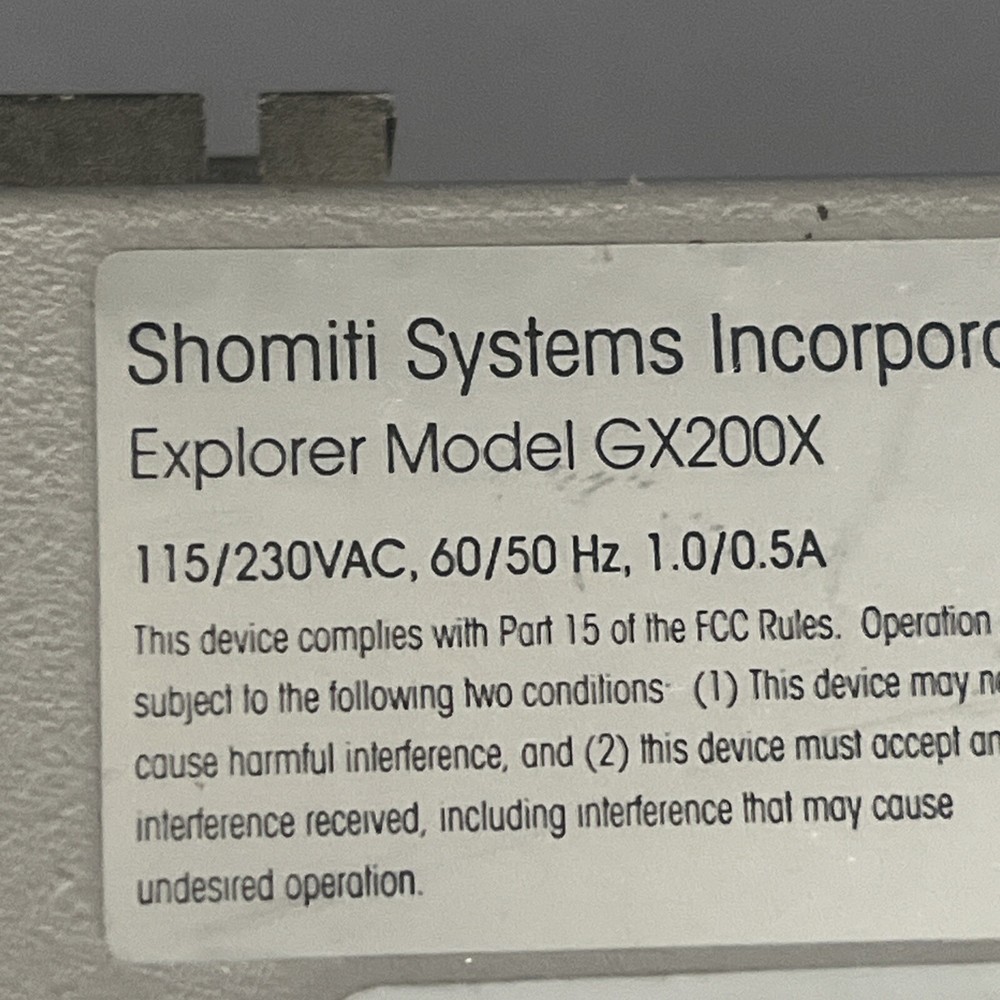 Shomiti Systems Explorer Ethernet Analyzer System GX200X