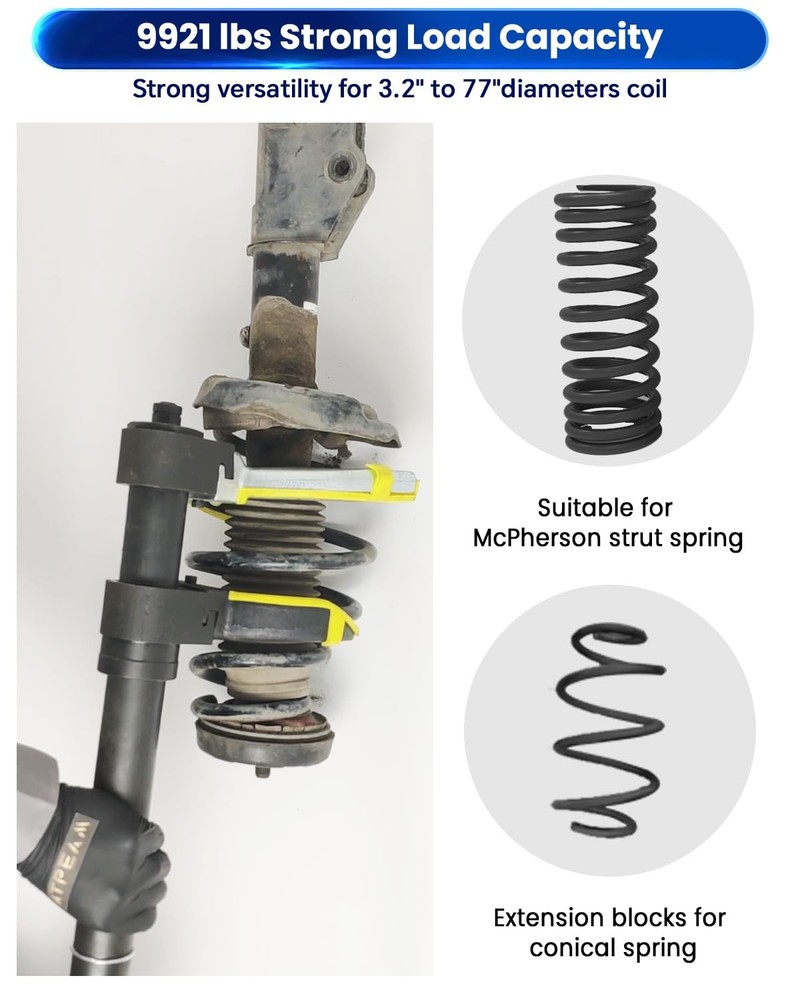 ATPEAM Macpherson Strut Spring Compressor Kit Universal Interchangeable Fork...