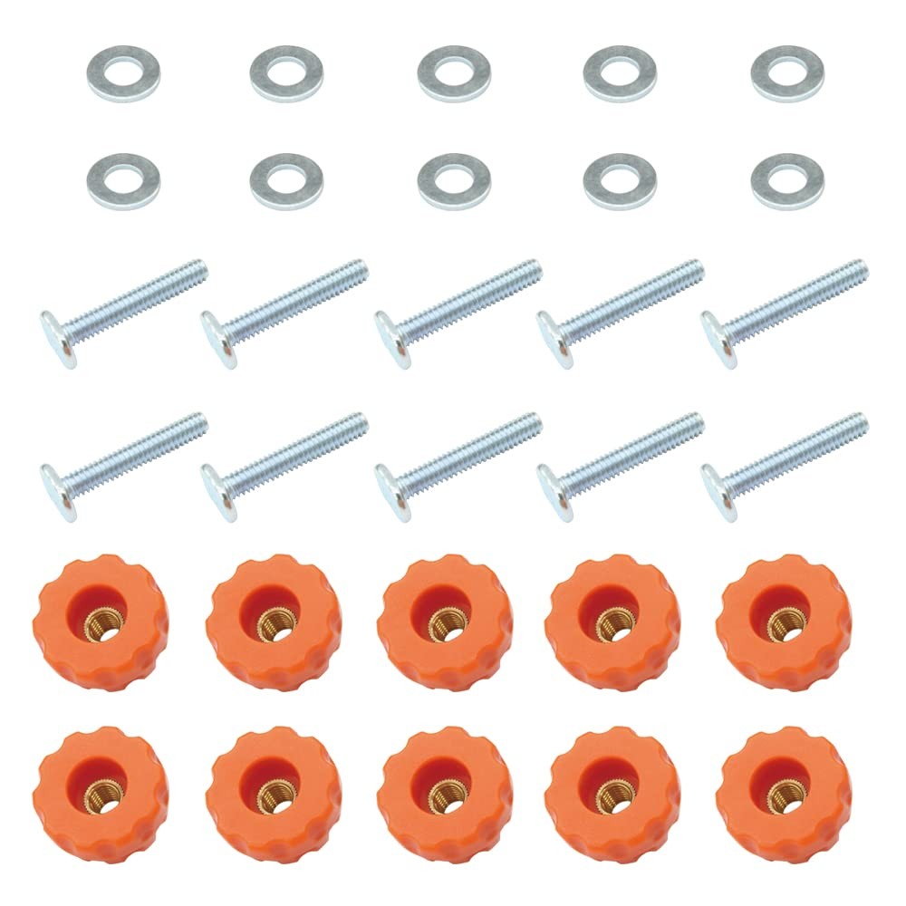 T-Track Knob Kit with Threaded Through 1/4-20 Knobs, T-Bolts and Washers for ...