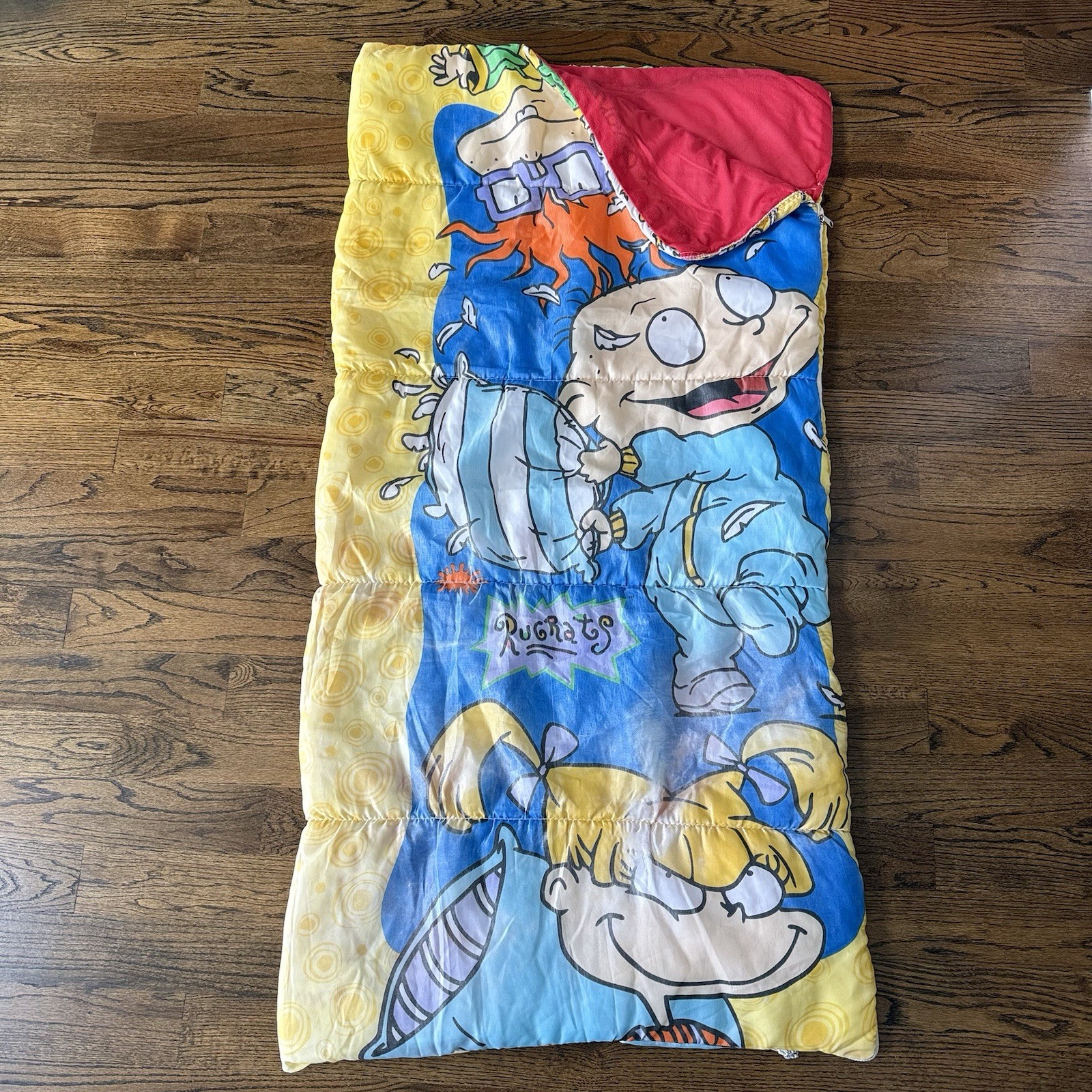 Vintage 1997 Rugrats Sleeping Bag Nickelodeon Tommy Chuckie Kids Retro 90s