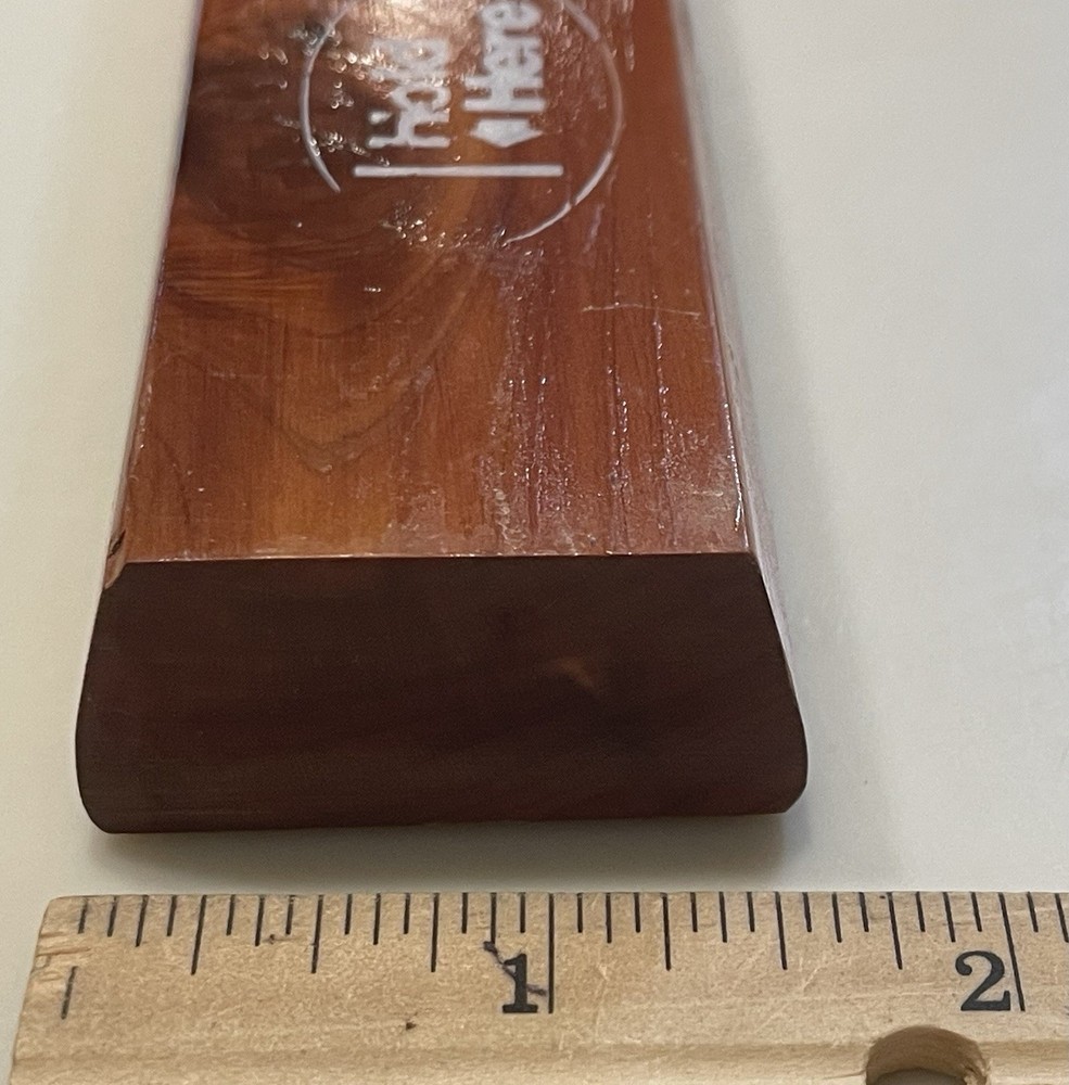 Vintage Kwik-Sharp Ceramic Stick Knife Sharpener, Beautiful Wooden Block Base