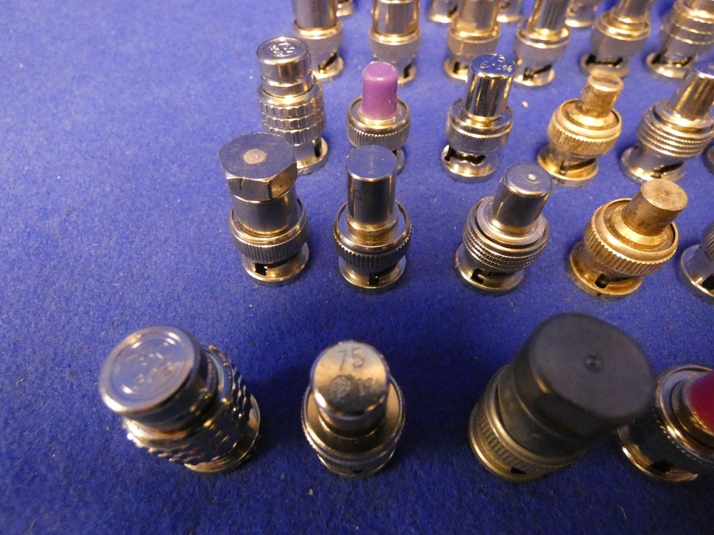 Assorted 75 Ohm BNC Terminator Connectors Qty 50