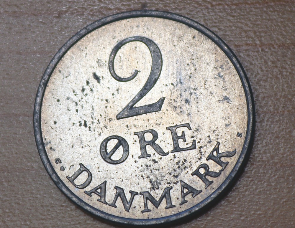 1970 Denmark 2 Ore Unc.