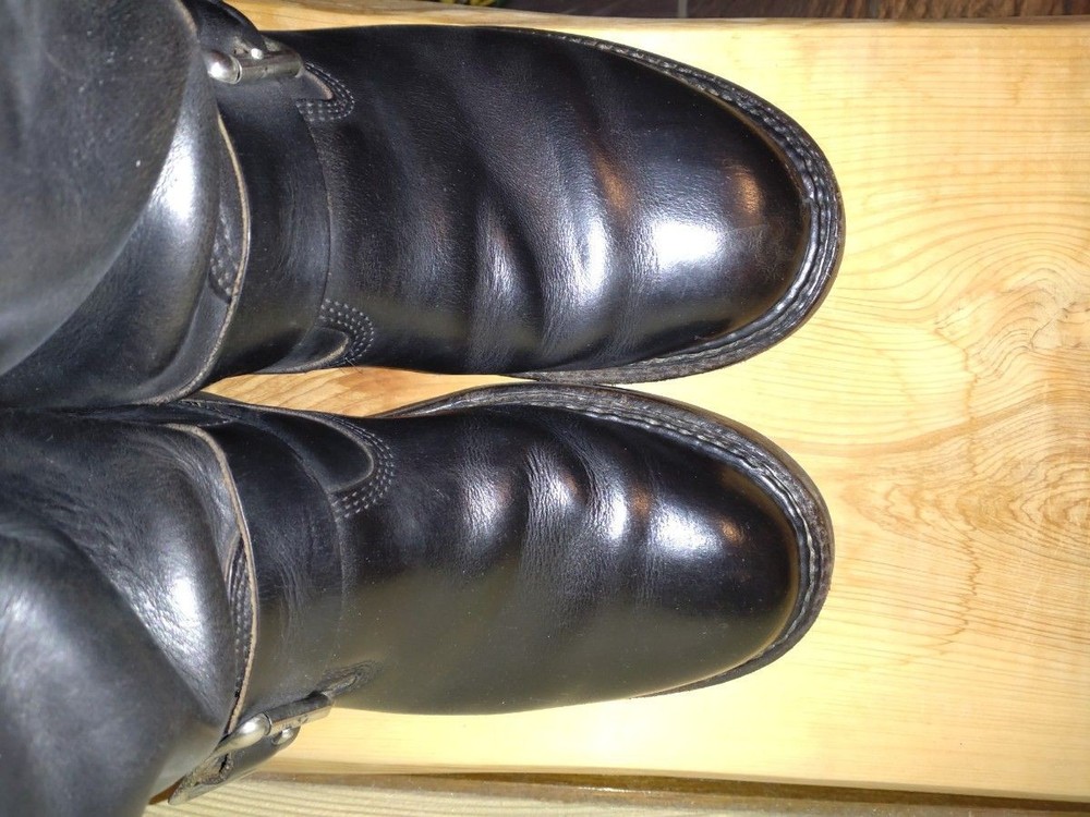 WHITE'S Boots Leather Black Nomad Engineer Boots Size 9FF