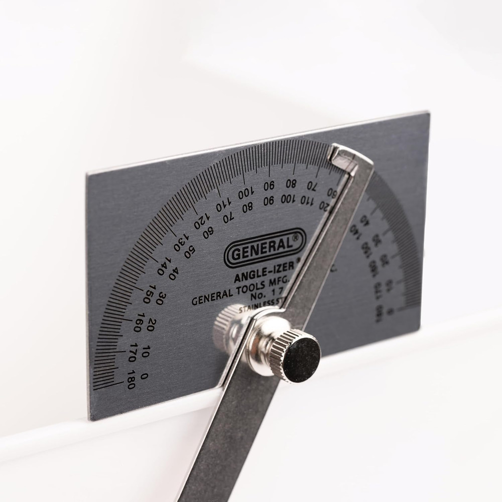 Angle Protractor #17 Stainless Steel Square Head - Measuring Tool for Carpenters