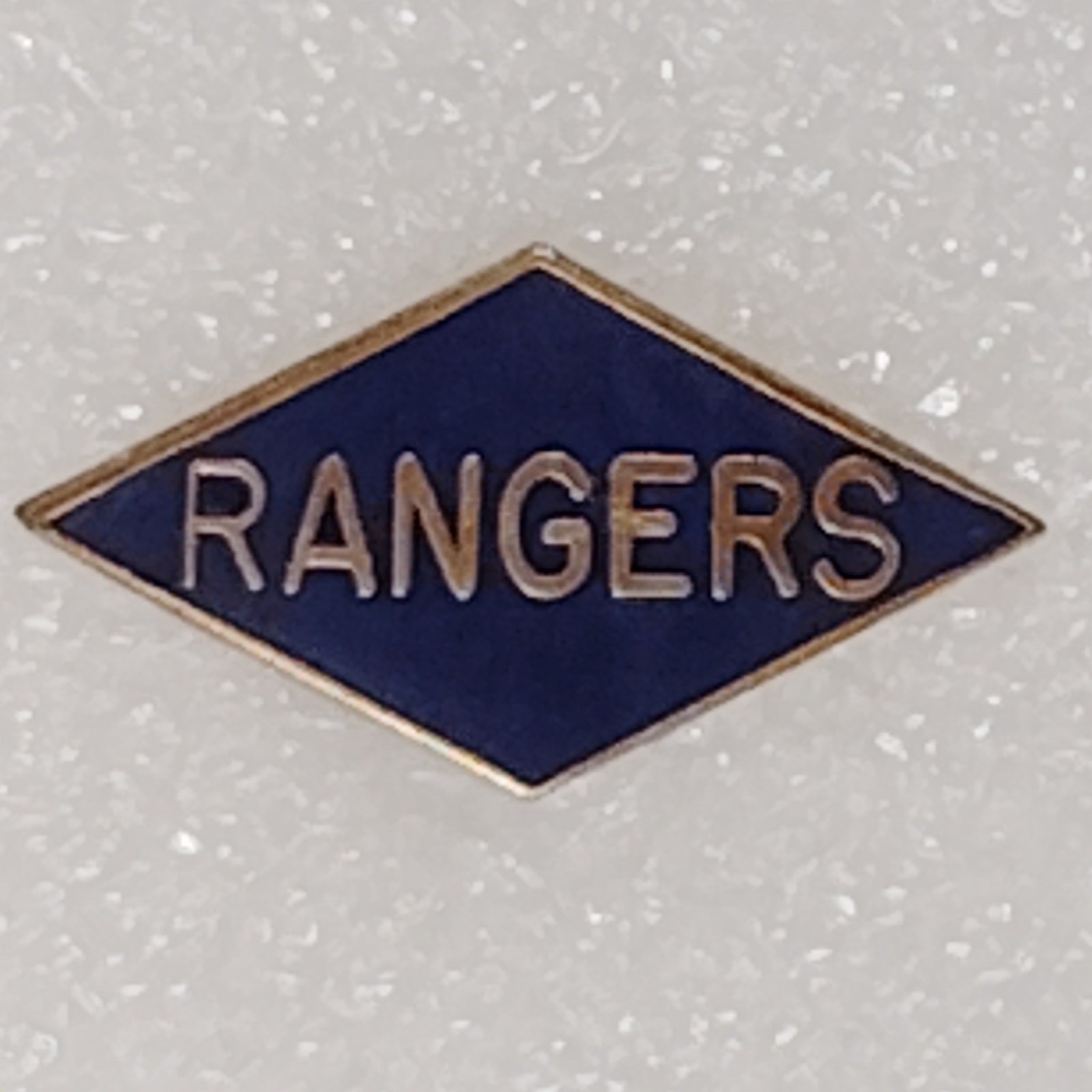 U.S Army Rangers Diamond Novelty Hat/Lapel/Brooch Pin, Enamel Metal, Rubber Back