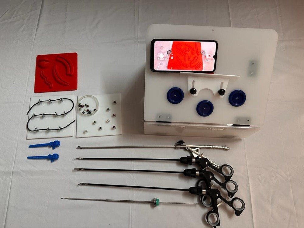 Laparoscopic Simulator Training Box Endo Trainer Foldable Instrument Set Kit
