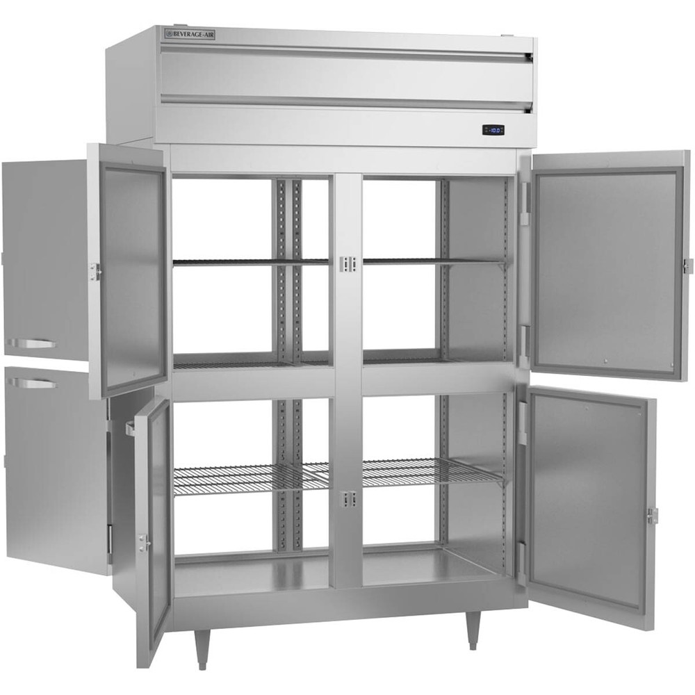Beverage Air PFD2HC-1AHS 2-Section Pass-Thru Freezer w/ 8 Solid Half-Doors, 4...