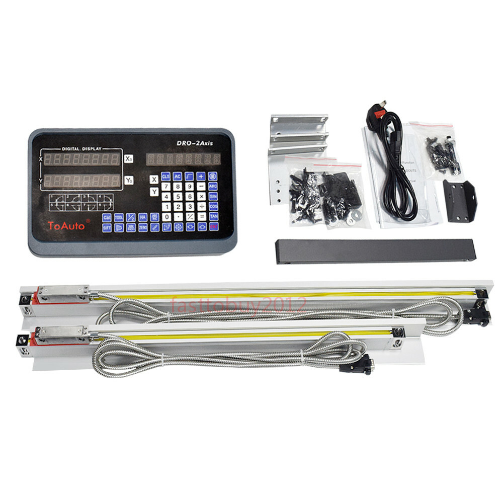 2Axis DRO Digital Readout Display +2pcs Linear Scale Encoder Customized Kit