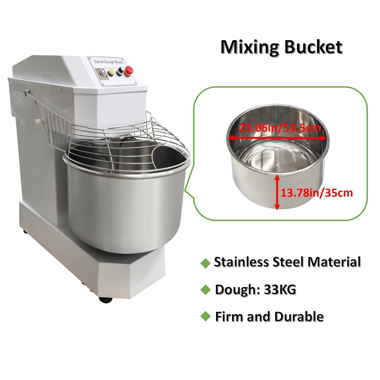 220V 80L Double-acting Double-speed Dough Mixer for Bread Pizza Three-phase