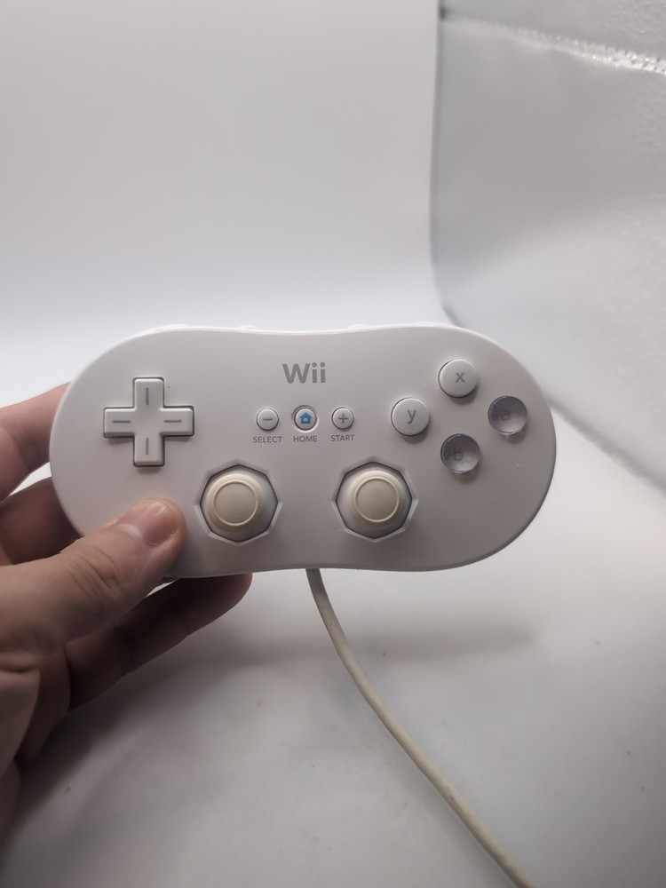 OEM Nintendo Wii White Classic Controller Tested Working