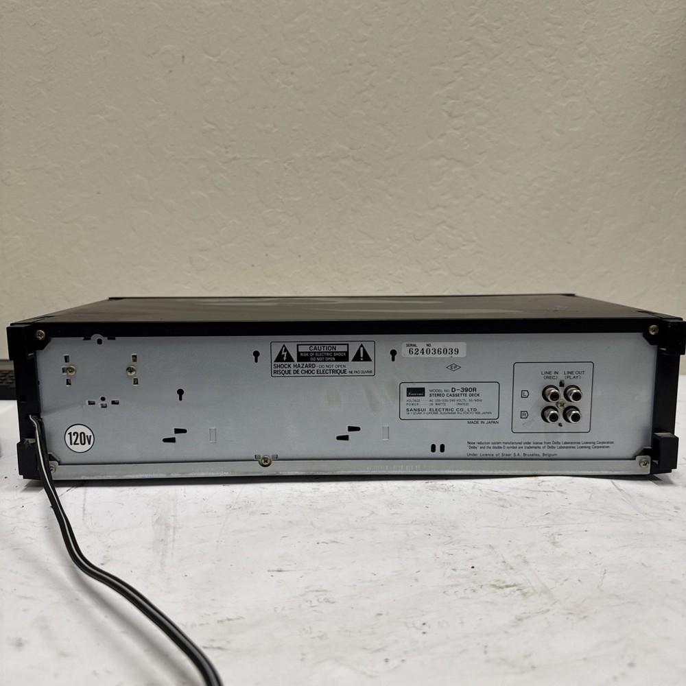 Sansui D-390R Stereo Casette Deck *UNTESTED*