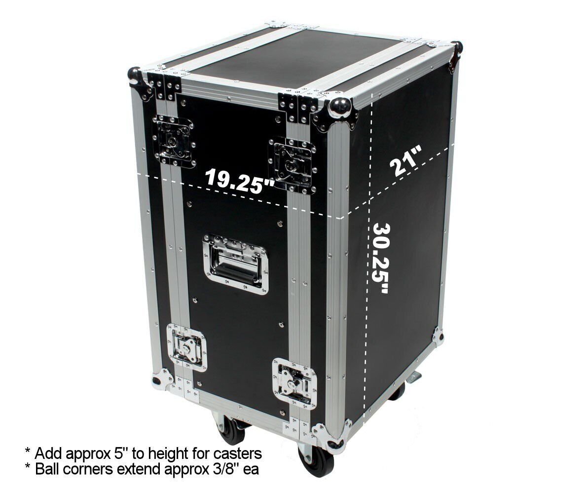 OSP Cases | ATA Road Case | 16-Space Effects Rack | 12" Deep | RC16U-12