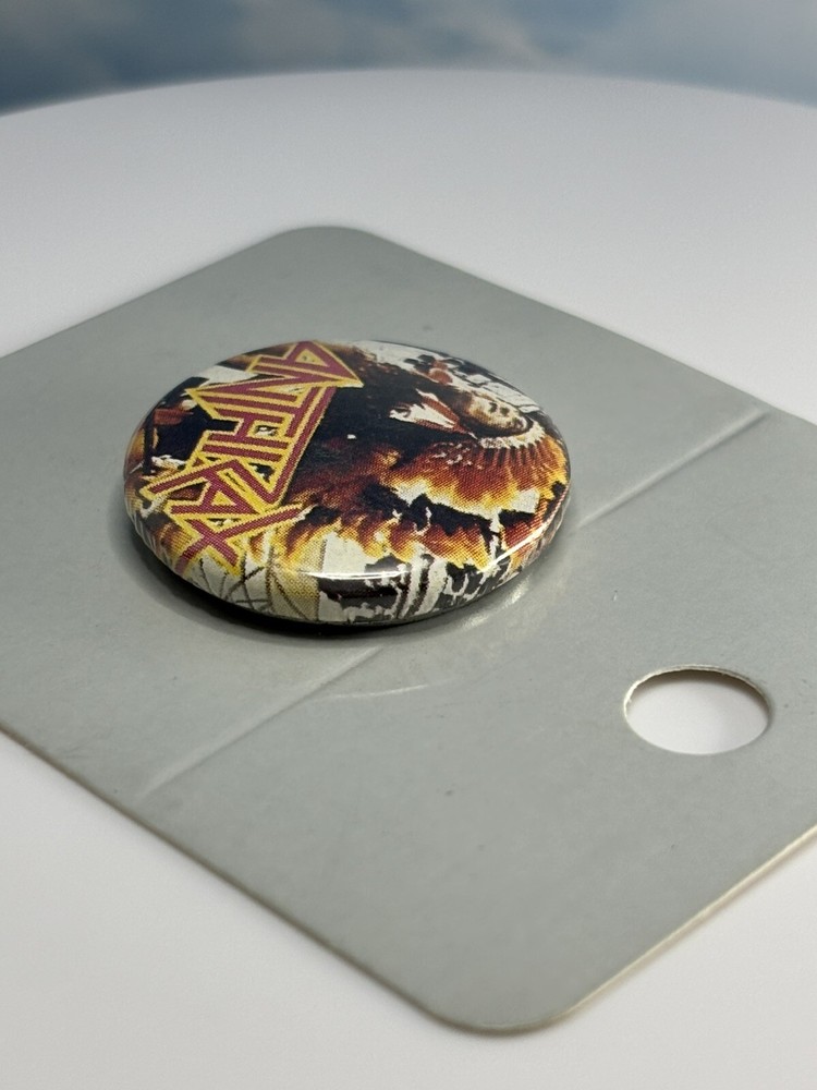 Vintage Anthrax Button Pin 1980s
