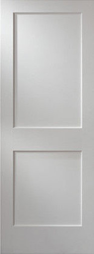 2 Flat Panel Primed Mission Shaker Stile & Rail Solid Core Door Slabs 8ft Height