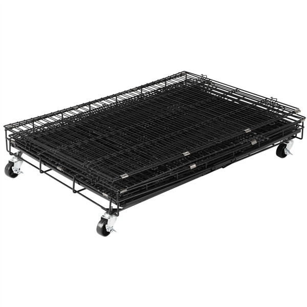 48" Rolling Metal Cat Kitten Cage Pet Playpen Indoor Outdoor w/ Hammock Wheels