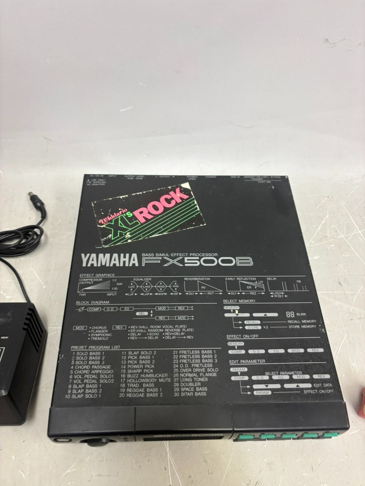 Yamaha FX500B Bass Multi Effects Processor w/ Adapter from Japan