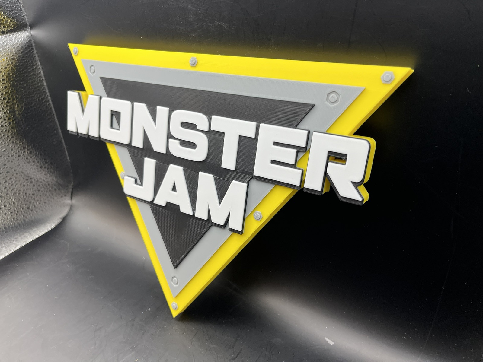 Monster Jam Logo Sign Display | 3D Wall Desk Shelf Art