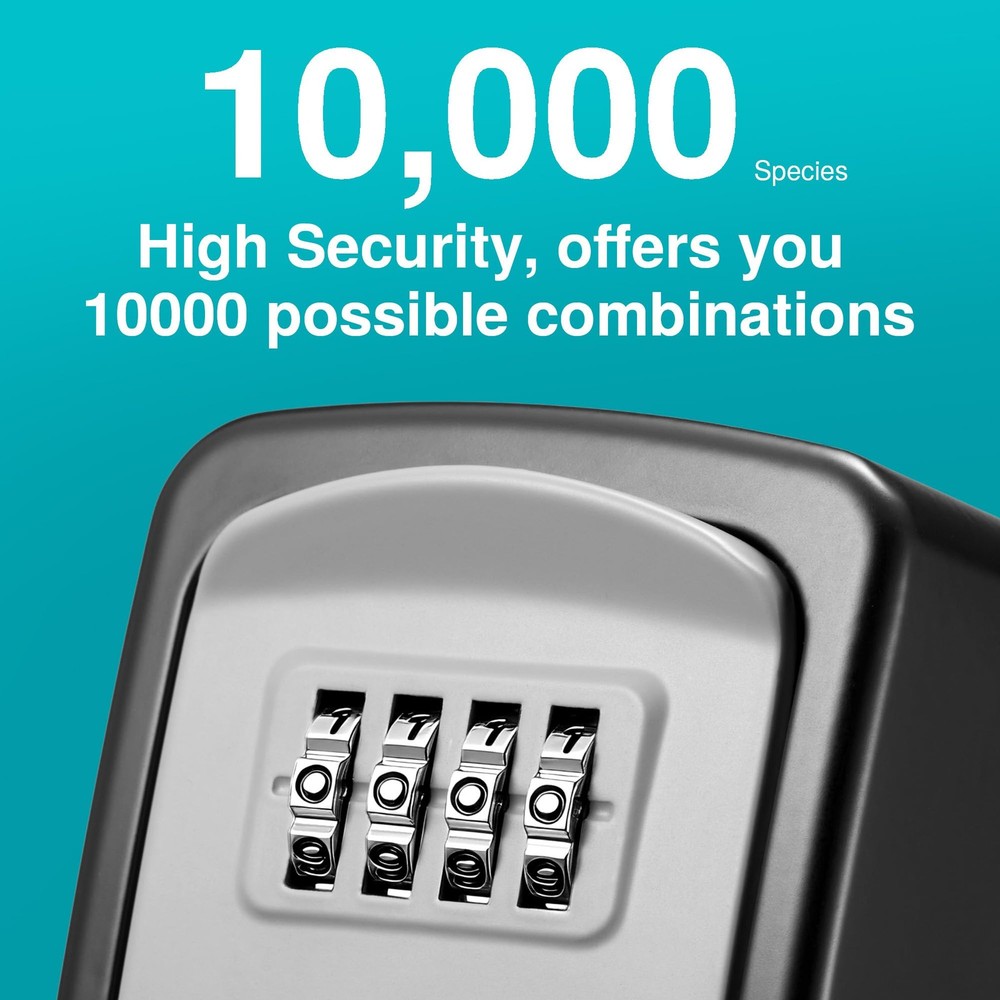 Key Lock Box, Lockbox for Keys Outdoor Combination Security Lockbox Outside P...