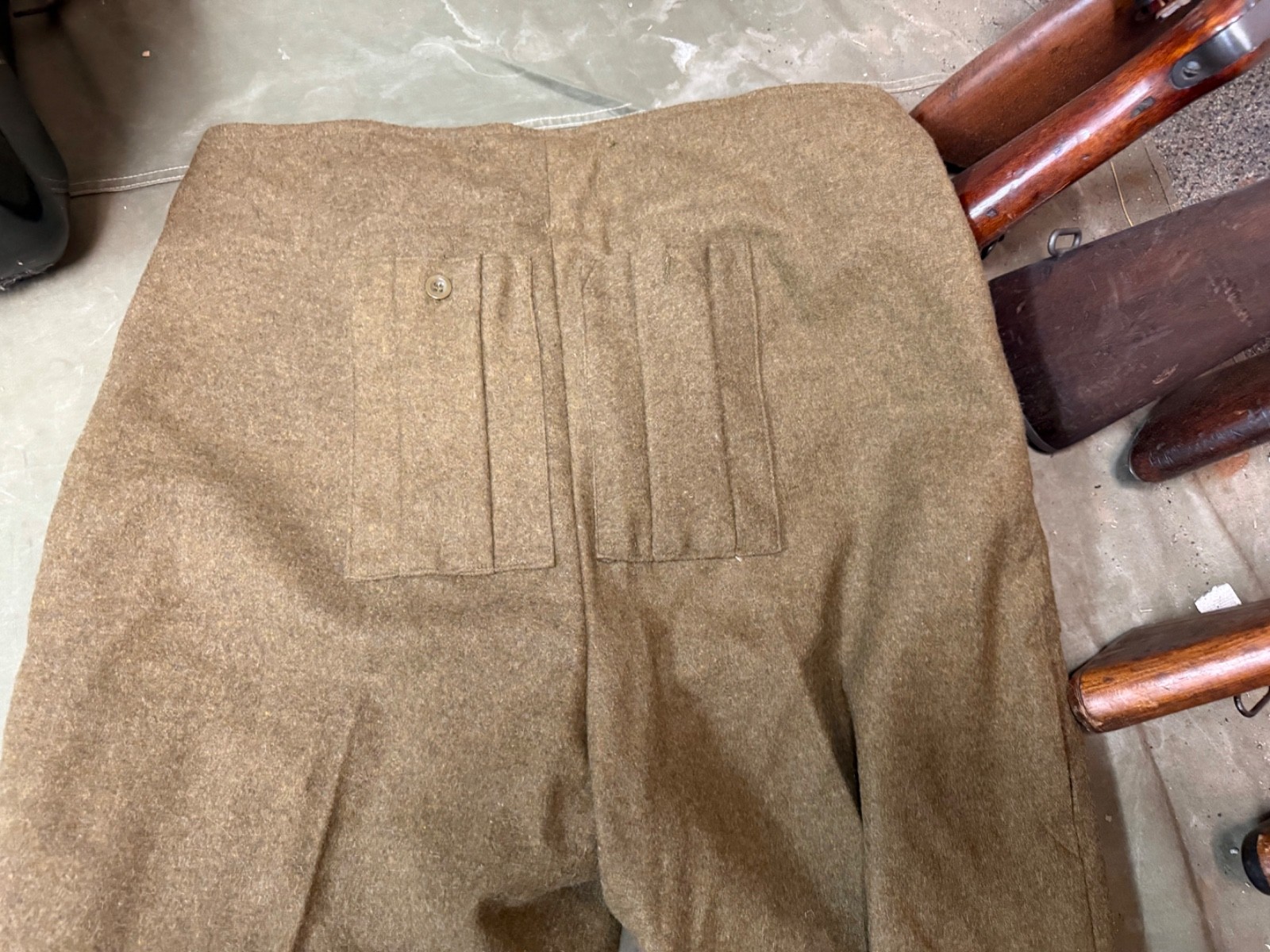 WWII BRITISH ARMY P1937 P37 WOOL BATTLEDRESS FIELD TROUSERS-SIZE 3XLARGE