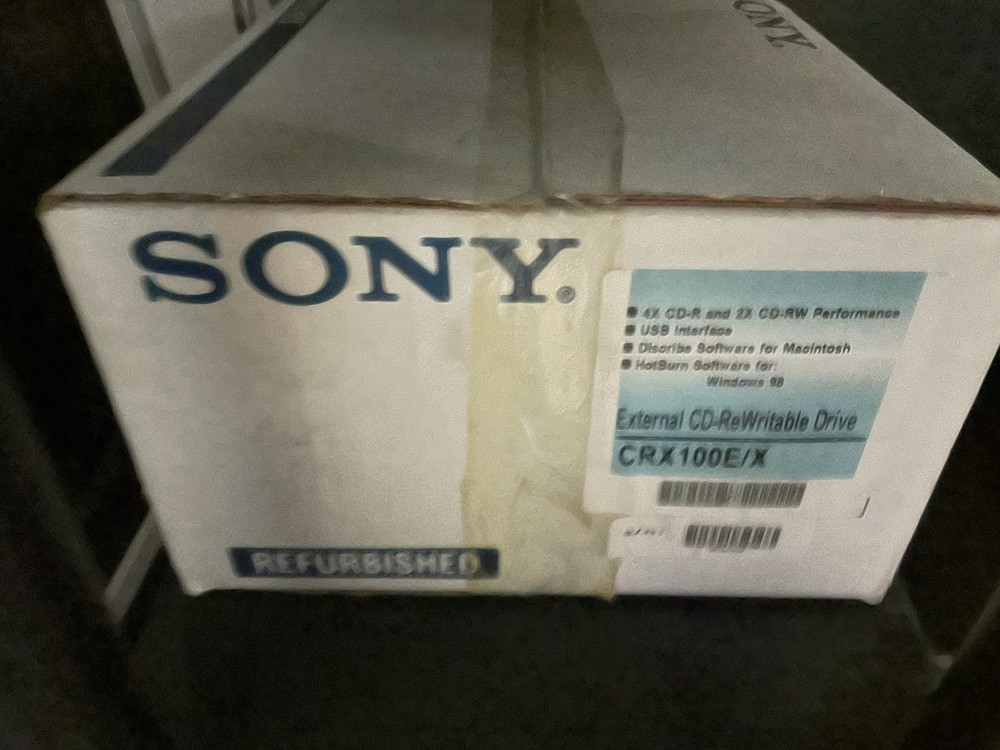 Sony Spressa CRX100E/X2 External USB CD-RW Drive -Mac & PC- 2MB Buffer -MO8