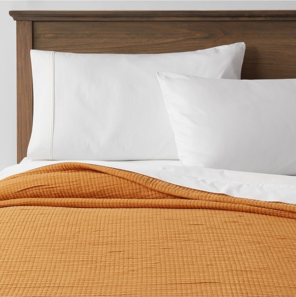 Double Cloth Quilt Mustard King Threshold