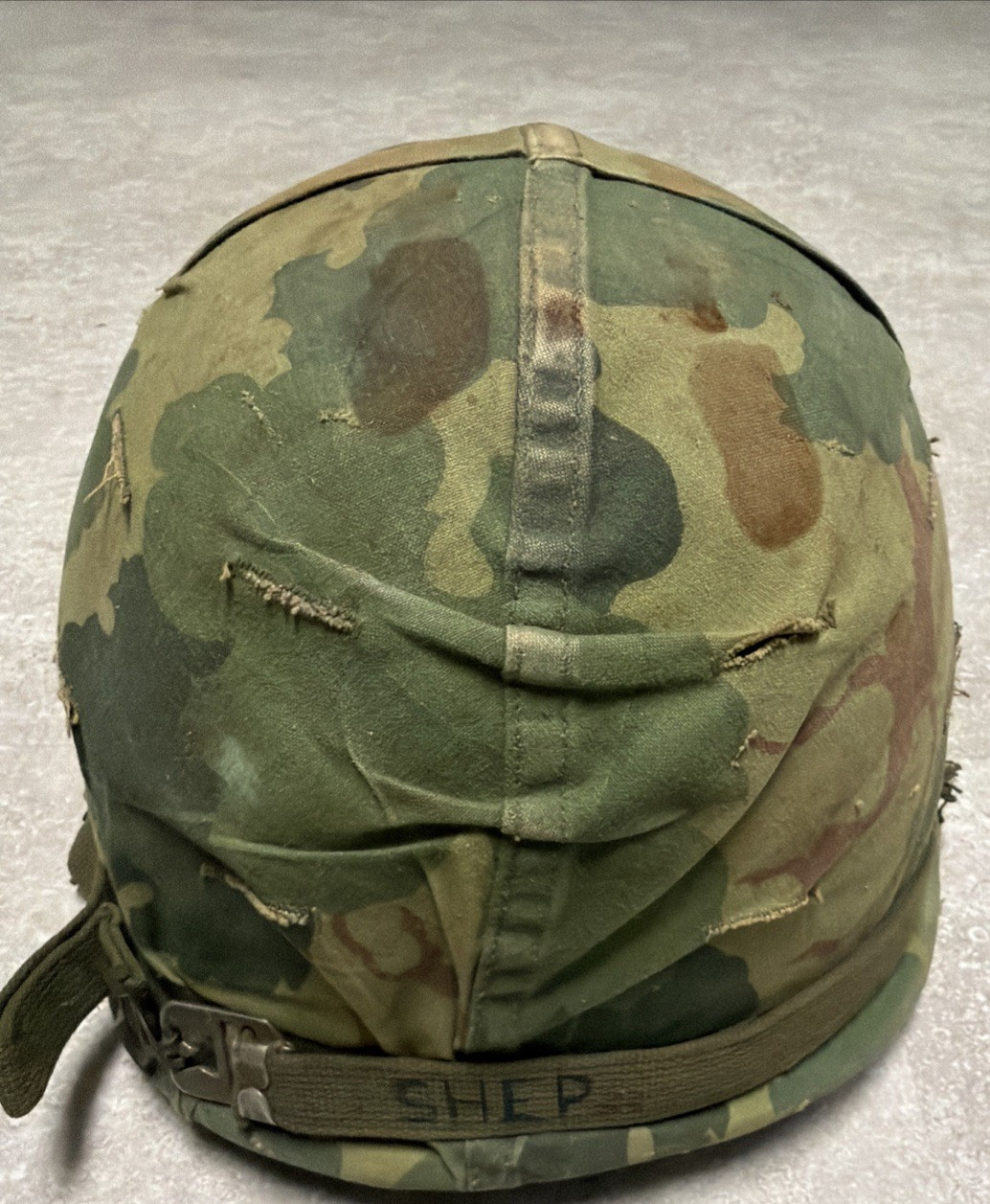 Vietnam WWII Steel Pot FRONT SEAM Helmet Mitchell Cover Liner NICE